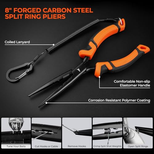 image for KastKing ToughTide 7pc Fishing Tool Kit, Rechargeable Digital Fish Sca