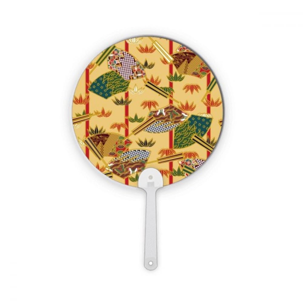 Éventail rond en plastique Ukiyo-e Japon No/No Art Fan pour décoration