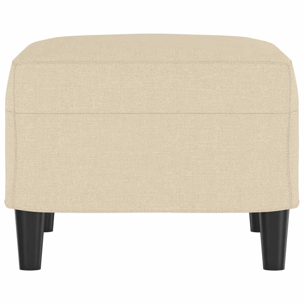 Fußhocker Creme, 60x50x41 cm, Stoff, vielseitiger Ottoman für Wohnzimmer, Schlafzimmer, Bequeme Fußablage, stabile Sitzgelegenheit