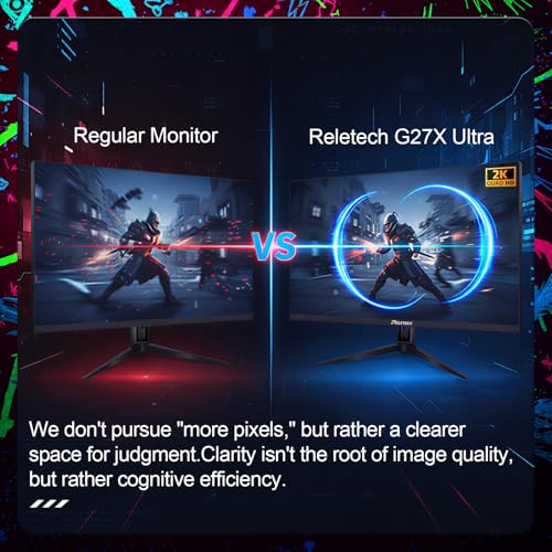 Image of 27inch Gaming Computer Monitor,2K(QHD 2560x1440) 300Hz Monitor, Fast IPS 1ms Response Time, FreeSync&G-Sync, Anti-Blue Light, Ultra Slim, 100% sRGB, DP*2 & HDMI*2 Ports VESA Mount(G27X Ultra)