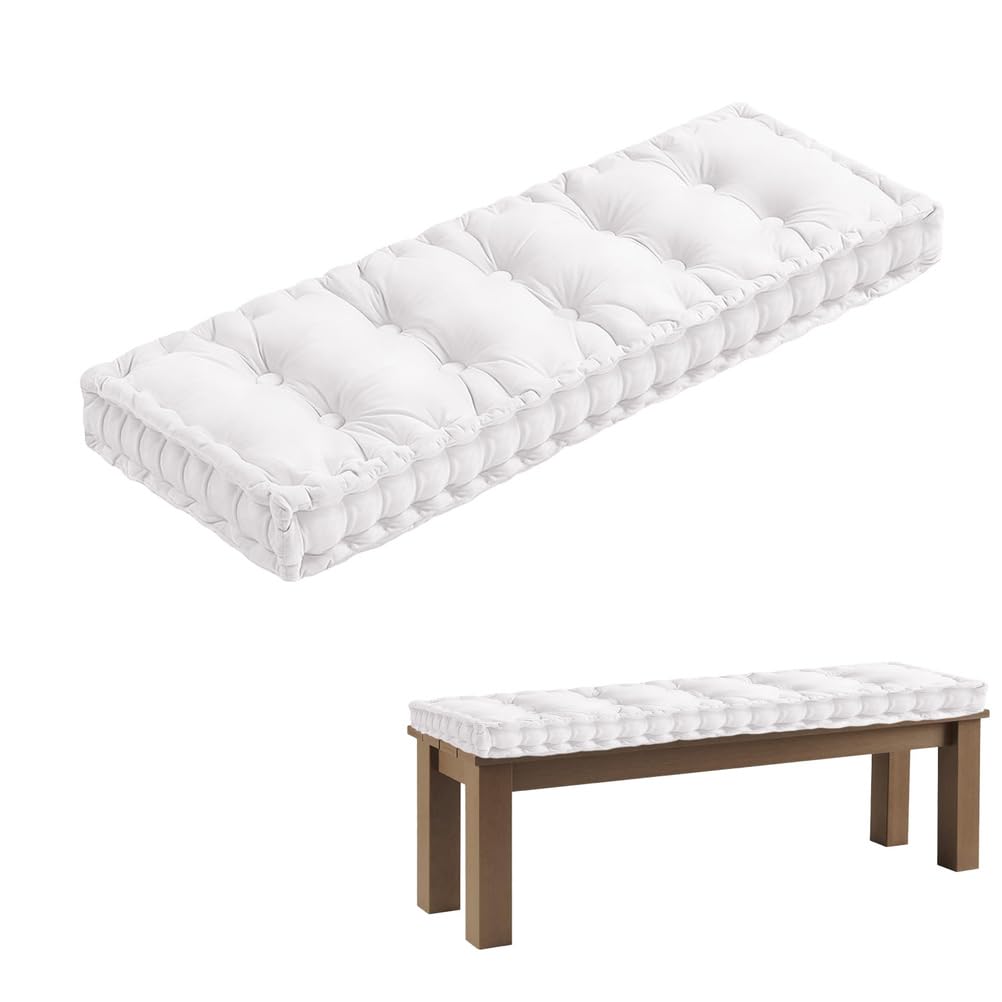 SoftBench - Cojín para asiento de jardín, 180 x 40 cm, para patio, 10 cm de grosor, disponible en tamaños de 100/120/140 cm