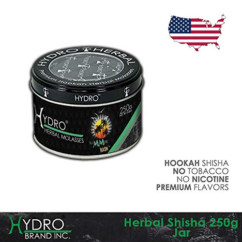 Hydro Herbal Hookah Shisha 250g Can - Summer Hash - Cucumber Mint - [Premium Flavor - Tobacco Free, Nicotine Free] Summer Hash - Thumbnail 2