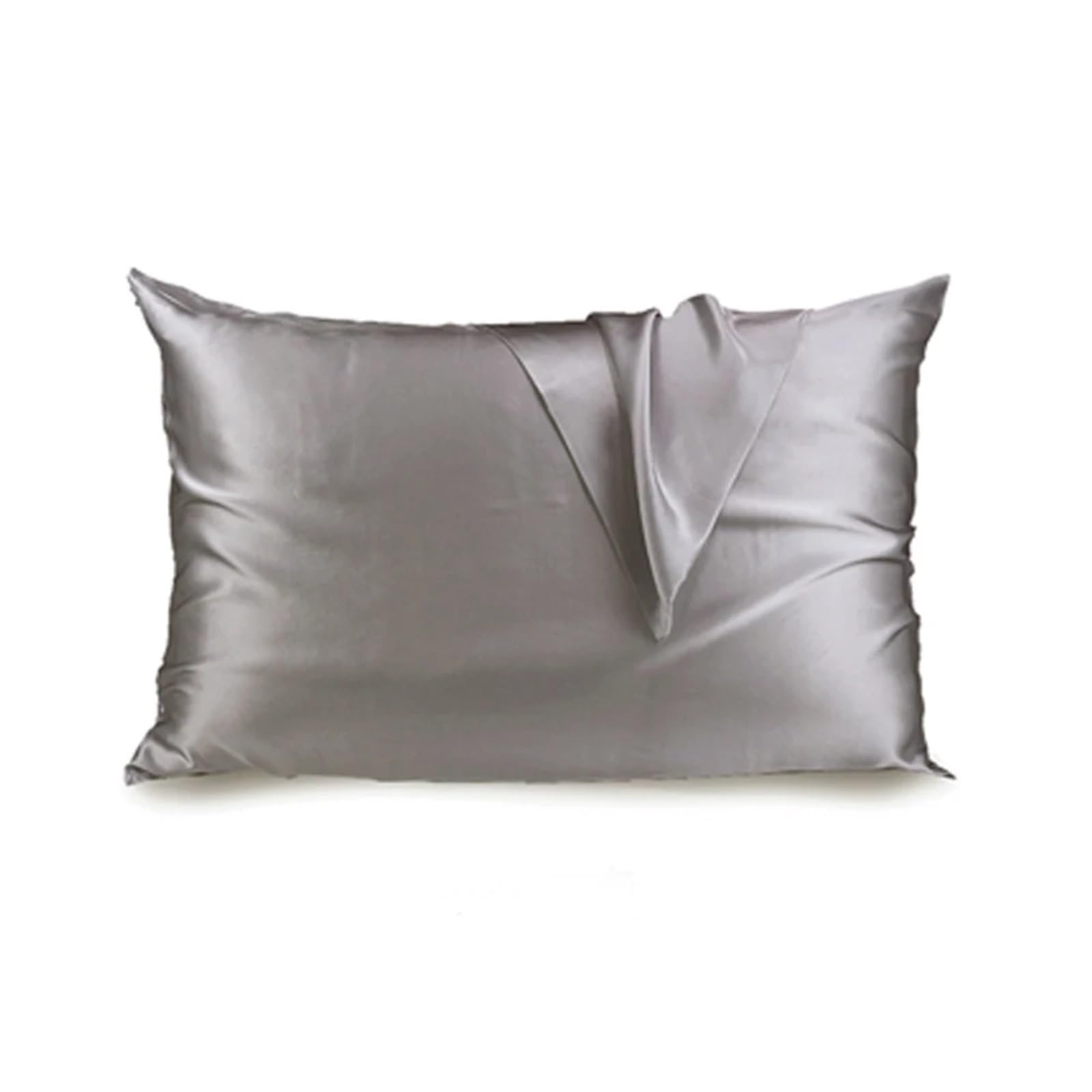 Silk Pillowcase Pure Natural Mulberry Silk Pillowcase With Hidden Zipper 19 Momme(Grey,Japan 50x70cm)