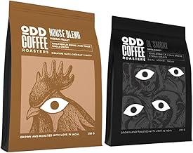 ODD COFFEE ROASTERS Speciality Coffee 250 each | House Blend - Medium Roast| Coarse Grind | OL' Smoky- Dark Roast Smoky | Black Coffee | Pack of 2 AAA Beans
