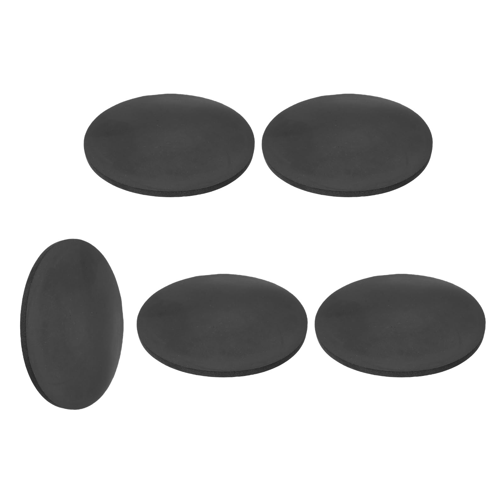 sourcing map 5Pcs Rubber Solid Discs Washers, 70mm OD x 3mm Thick Anti Slip Bumper Pads Non-Adhesive Rubber Spacers Flat Round Gasket Pad for Furniture Appliances DIY Craft, Black โ image 1