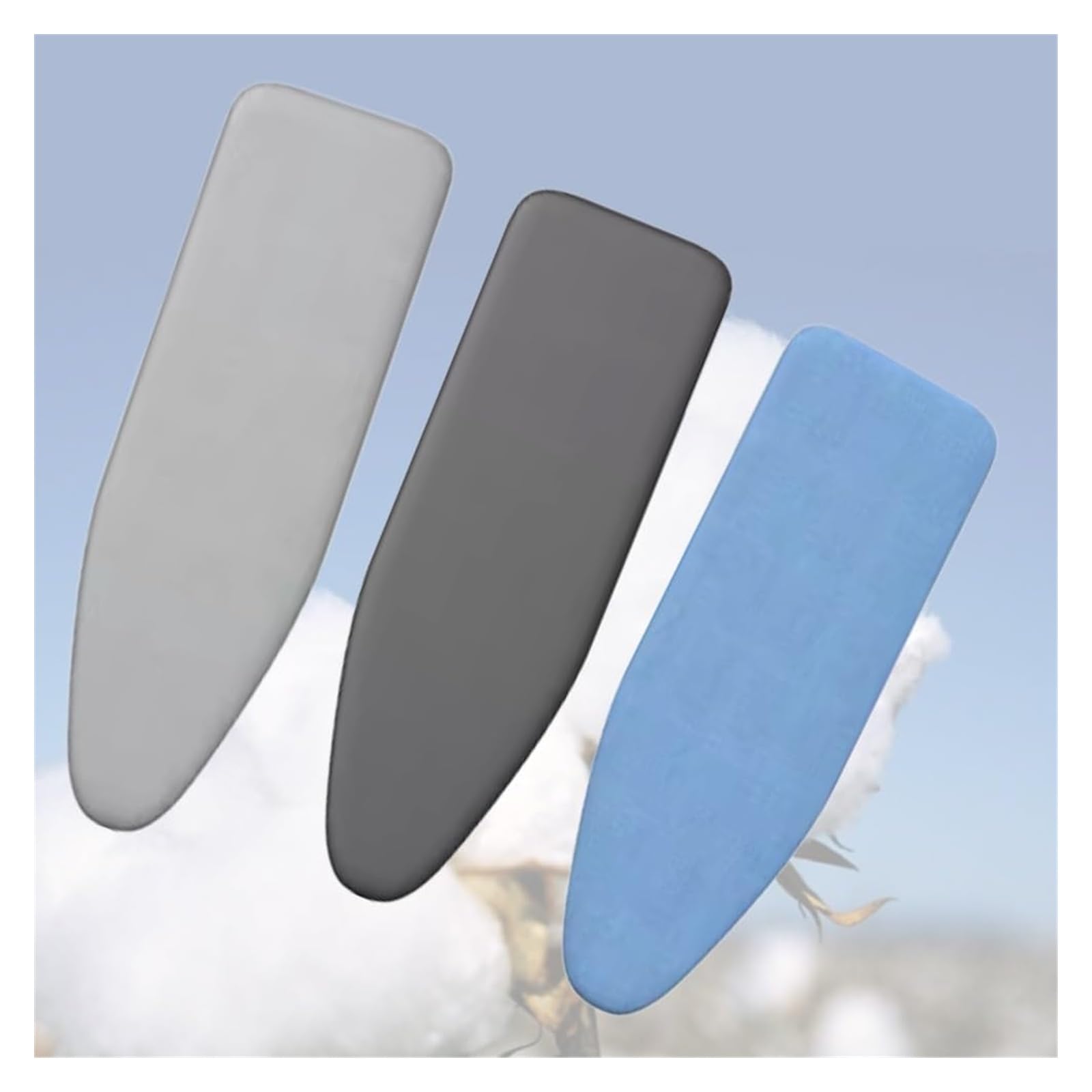 Bügelbrettbezug, strapazierfähig, Dicke Polsterung, Bügelbrettbezug in voller Größe, hitzebeständig, mit Kordelzug for Festziehen(Blue,36x12inch)