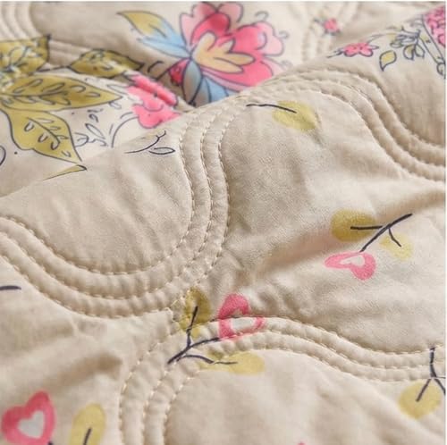 Image of 250 GSM Cotton AC Comforter for Summer | Lightweight Floral Design | Reversible All-Season Dohar Blanket Quilt (Carry Design, Single 60 inch x 90 inch)