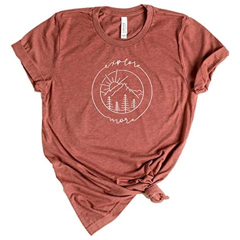 Explore More - Short Sleeve Graphic Tee- Rust Crew-White Ink-XL Cover