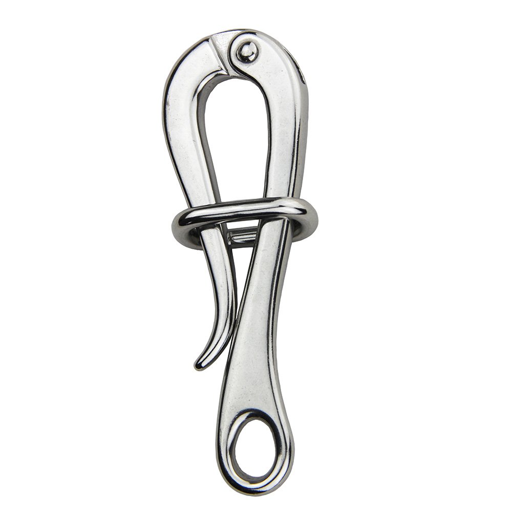 Mangobuy 99Mm/149Mm Pelican Hook & Eye With Quick Release Link Stainless Steel 316 Marine Boat (99Mm)