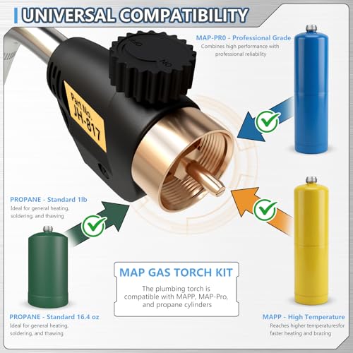 Image of Propane Torch Head with Trigger-Start Ignition, Adjustable Heat