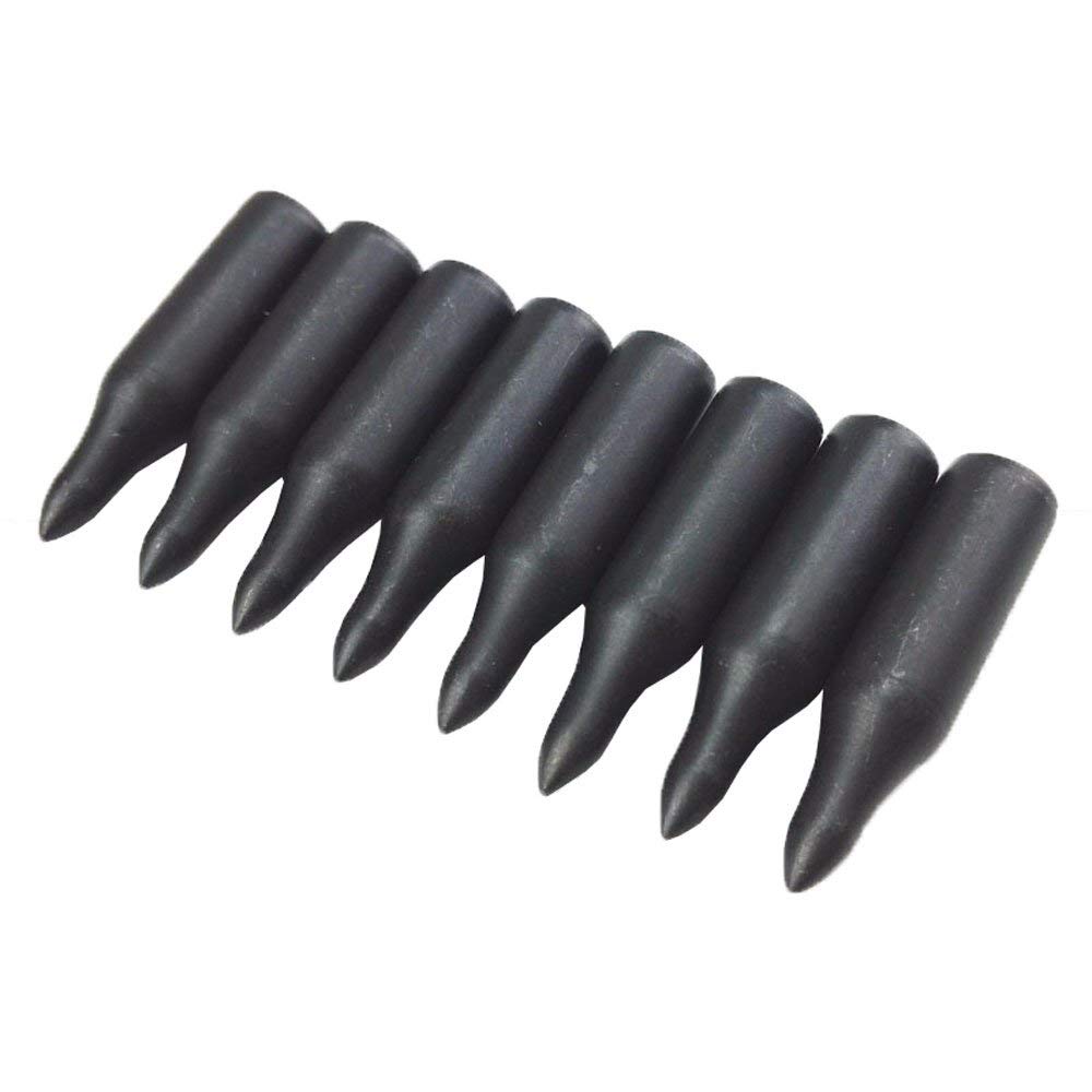 AMEYXGS 24pcs Tir à l'arc Pointes de Flèches Target Point Broadheads pour OD 8mm Flèches en Bois et Flèches de Bambou
