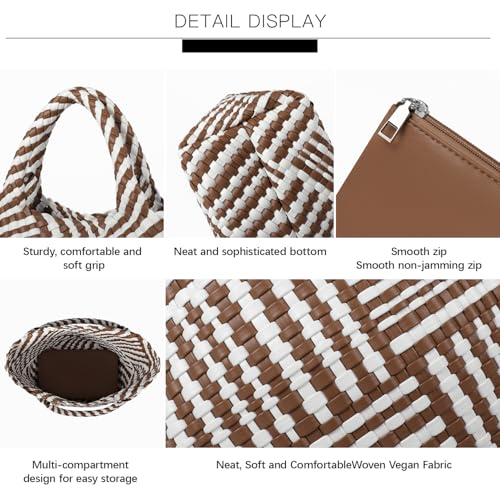 Image of Vegan Leather Purses for Women, Handmade Purses and Handbags Summer Beach Travel Tote Shoulder Bag | WOVEN