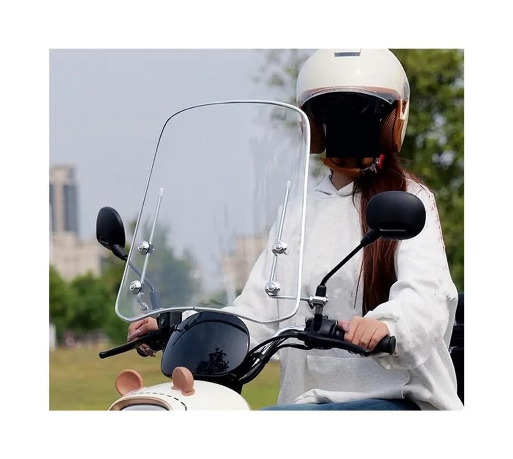 Parabrezza Deflettore Parabrezza Per Moto Regolabile, Trasparente, Per Scooter E Triciclo, Grande Divisore D'aria, Accessori Per
