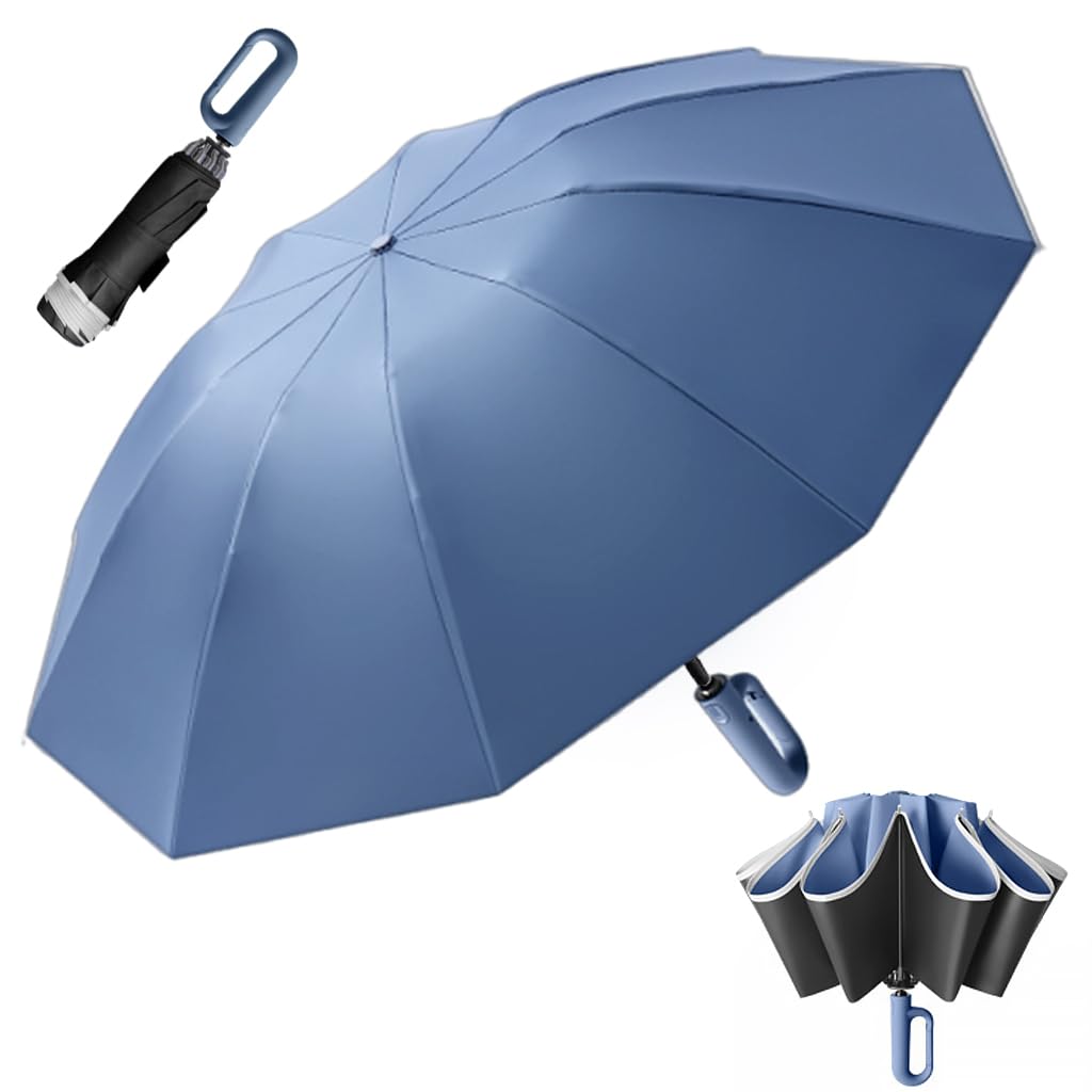 PALAY® Large Umbrella for Men Women with Reflective Strap, 50 Automatic Open/Close Windproof Travel Folding Umbrella, Reinforced 10 Dual Ribs, 99 UV Protection Umbrella with Carabiner Handle Design (B0CZXMP6TZ) Amazon Price History, Amazon Price Tracker