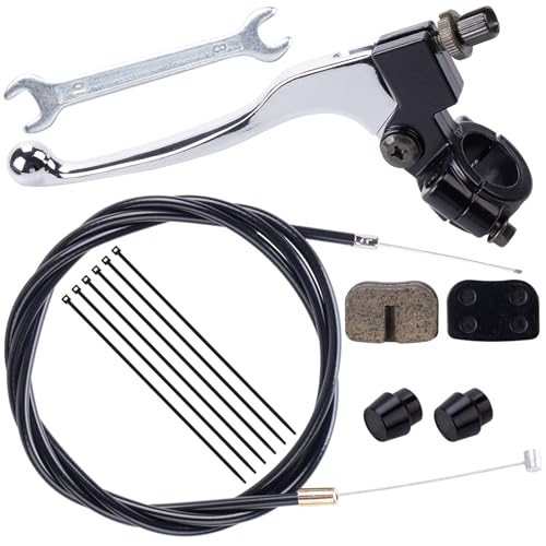 Mrelc Left Brake Clutch Lever 155Cm Cable With Brake Pads Fit For Coleman Ct100U Cc100X 98Cc 100Cc 3Hp Baja Doodle Bug Db30 Motovox Mbx10 Mbx11 Monster Moto Powersport Mini Bike Parts cover