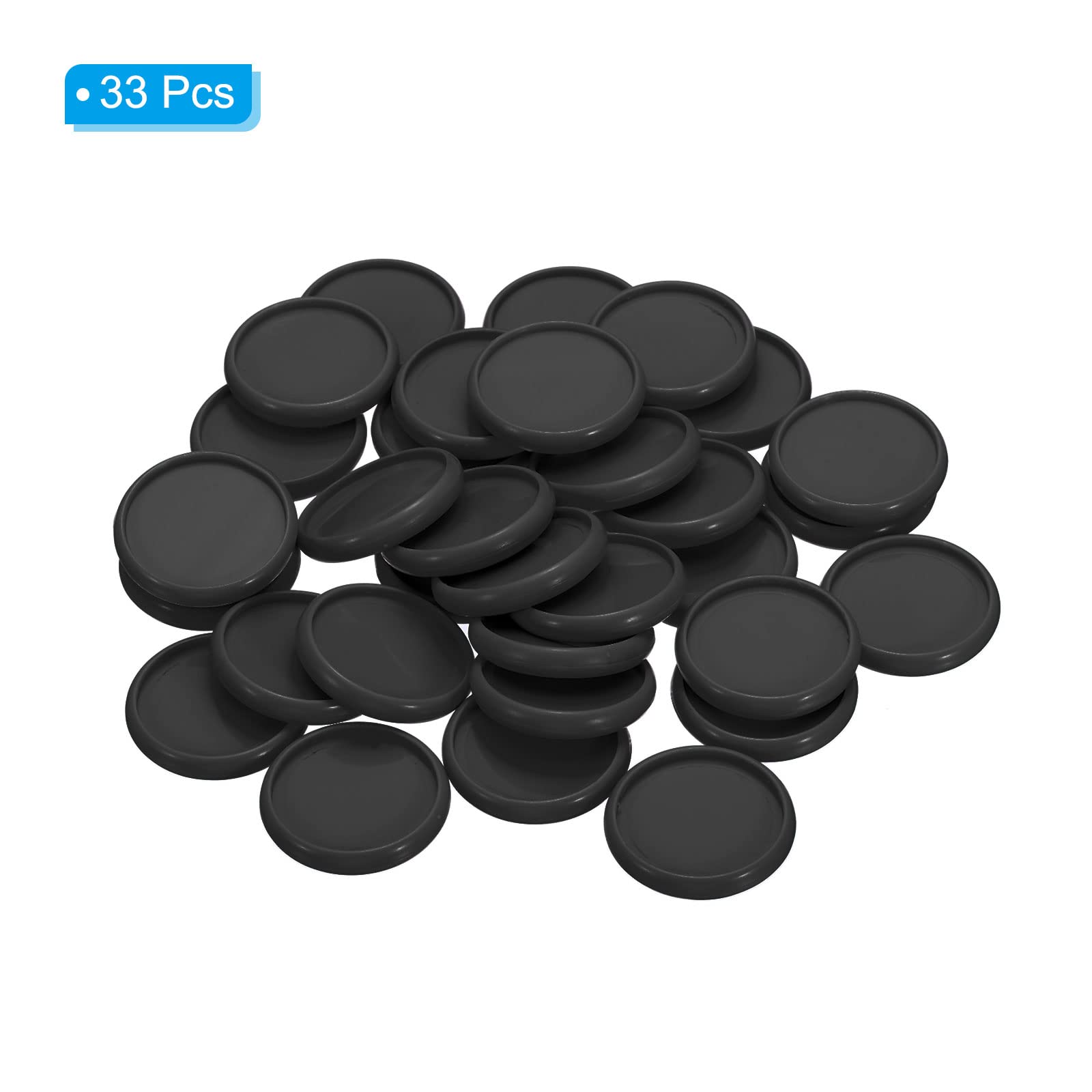 PATIKIL 28mm Plastic Book Binding Discs, 33 Pack Discbound Expansion Discs Round Binder Rings for DIY Notebook Planner Black - Image 3
