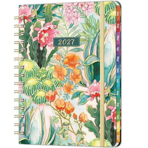 2027 Planner - Weekly & Monthly Planner 2027 from Jan. 2027 - Dec. 2027 with To-Do List 6.3 x 8.4 Strong Twin-Wire Binding Inner Pocket Elastic Closure