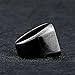 UNAPHYO Men's Stainless Steel Square Antique Silver Ring Matte Brushed Simple Signet Band Size 10
