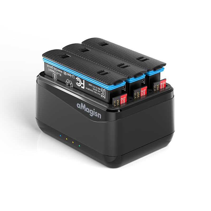 Image of Yantralay x amagisn 3 Slot Battery Charger Compatible for Insta360 X4 Camera, Charging Dock for X4 Accessories