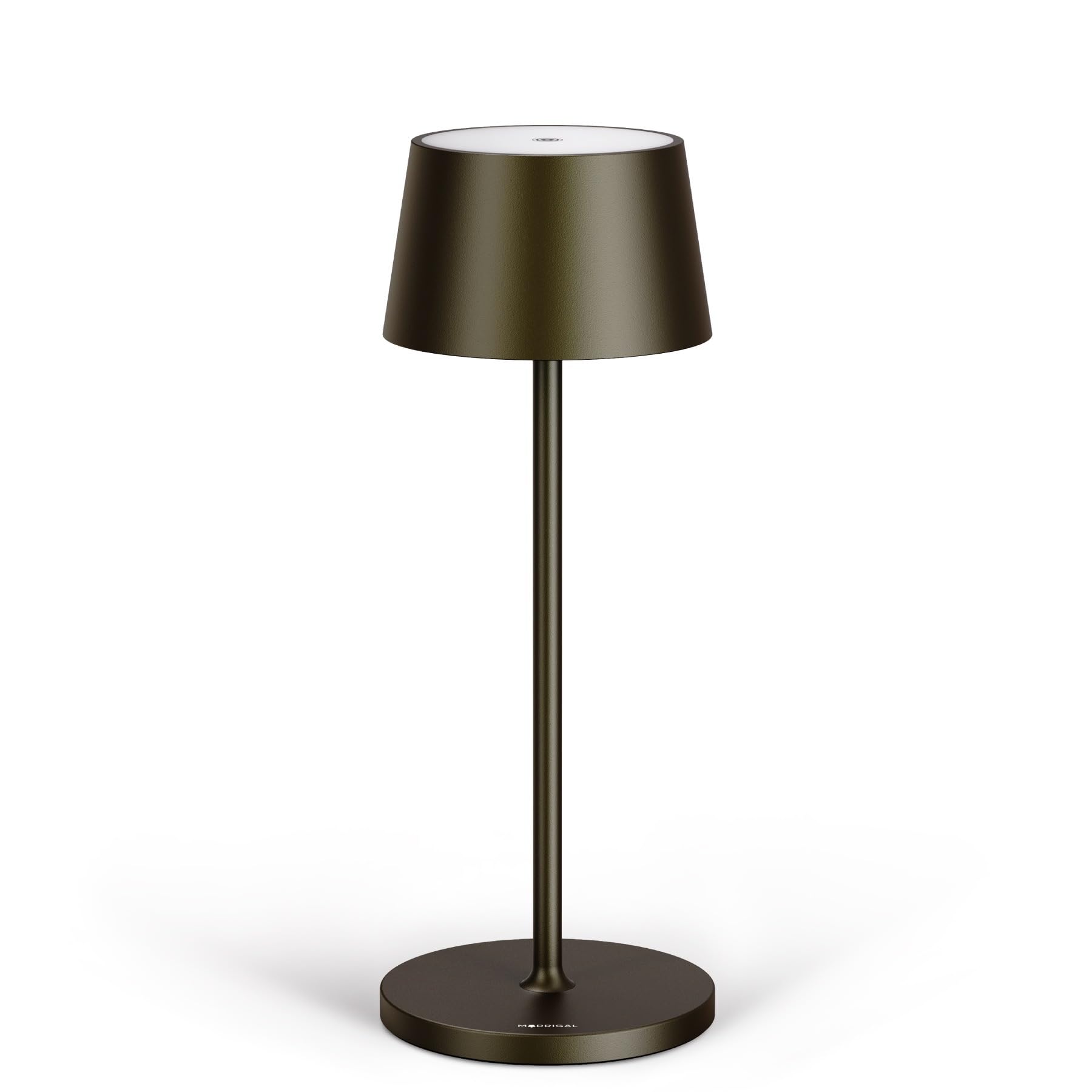 Stilosa XL - Lámpara LED recargable USB de Mesa Regulable - Larga duración - Luz regulable (Dimmer) con un toque - Casa y restaurante - Protección IP54 - Negro Tropical