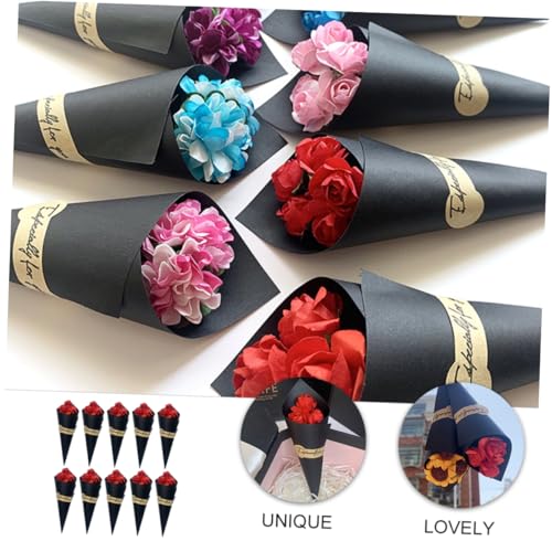 Cabilock 10pcs Mini Bouquet Flores Secas De Papel miniatura 6