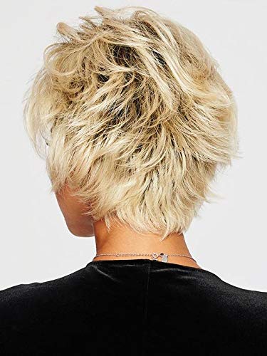 Voltage Avg Cap Wig Color R1416T BUTTERED TOAST - Raquel Welch Wigs Short Textured Layers Wispy Bangs Synthetic Women's Memory Capless Flared Neckline Bundle with MaxWigs Hairloss Booklet
