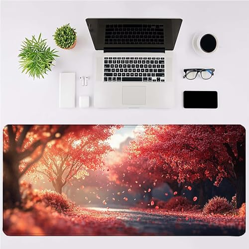 Tapis souris fleurs de cerisier pour bureau de gamer rose - 3
