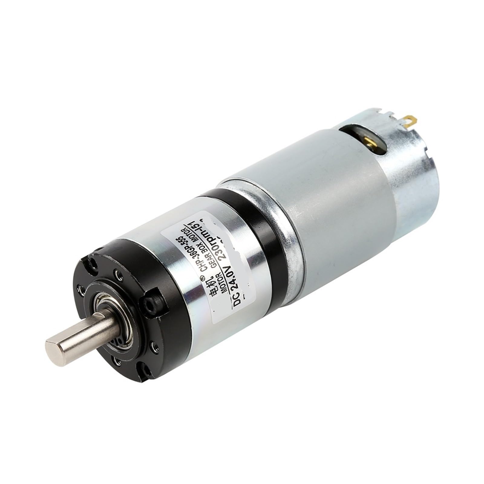 Moteur à engrenage planétaire silencieux à fort couple DC 24V axe 8mm