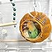 Gucvdnple Suspended Bird Nest, Chew-Resistant Steel Frame, Breathable and Washable Small Bird Bed for Cage, Warm Nest for Canary, Lovebird, Budgie, Finch (Brown)