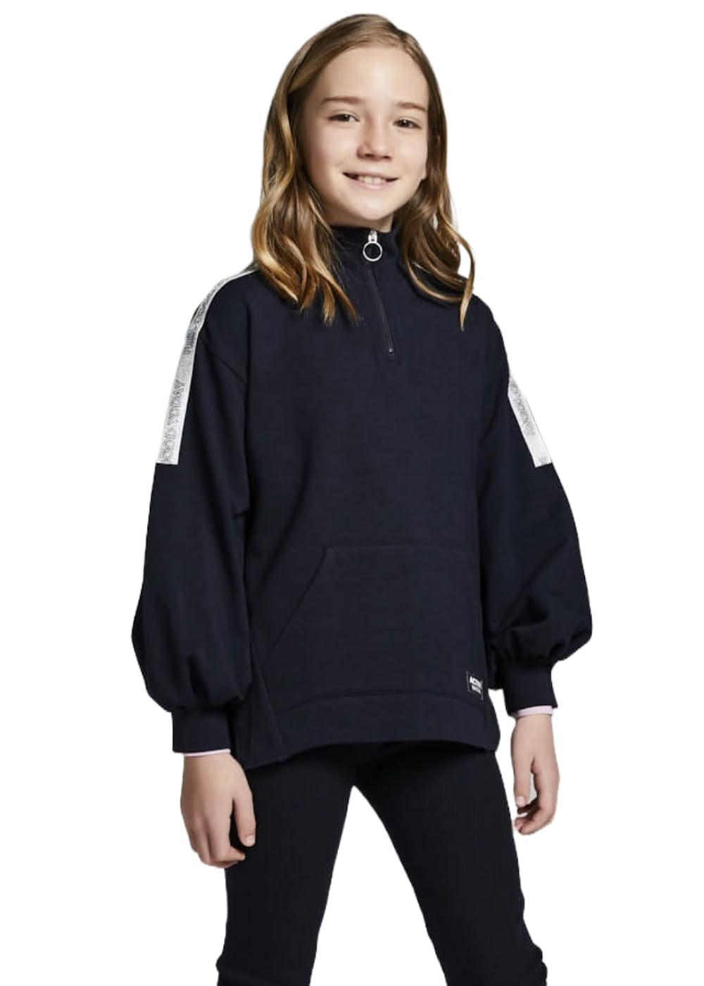 Generico Completo Sportivo Bambina con Felpa e Pantalone Leggings, Blu con Dettagli Grafici, Comodo e Versatile per Stagioni Fresche - Tuta Bambine e Ragazze 7732