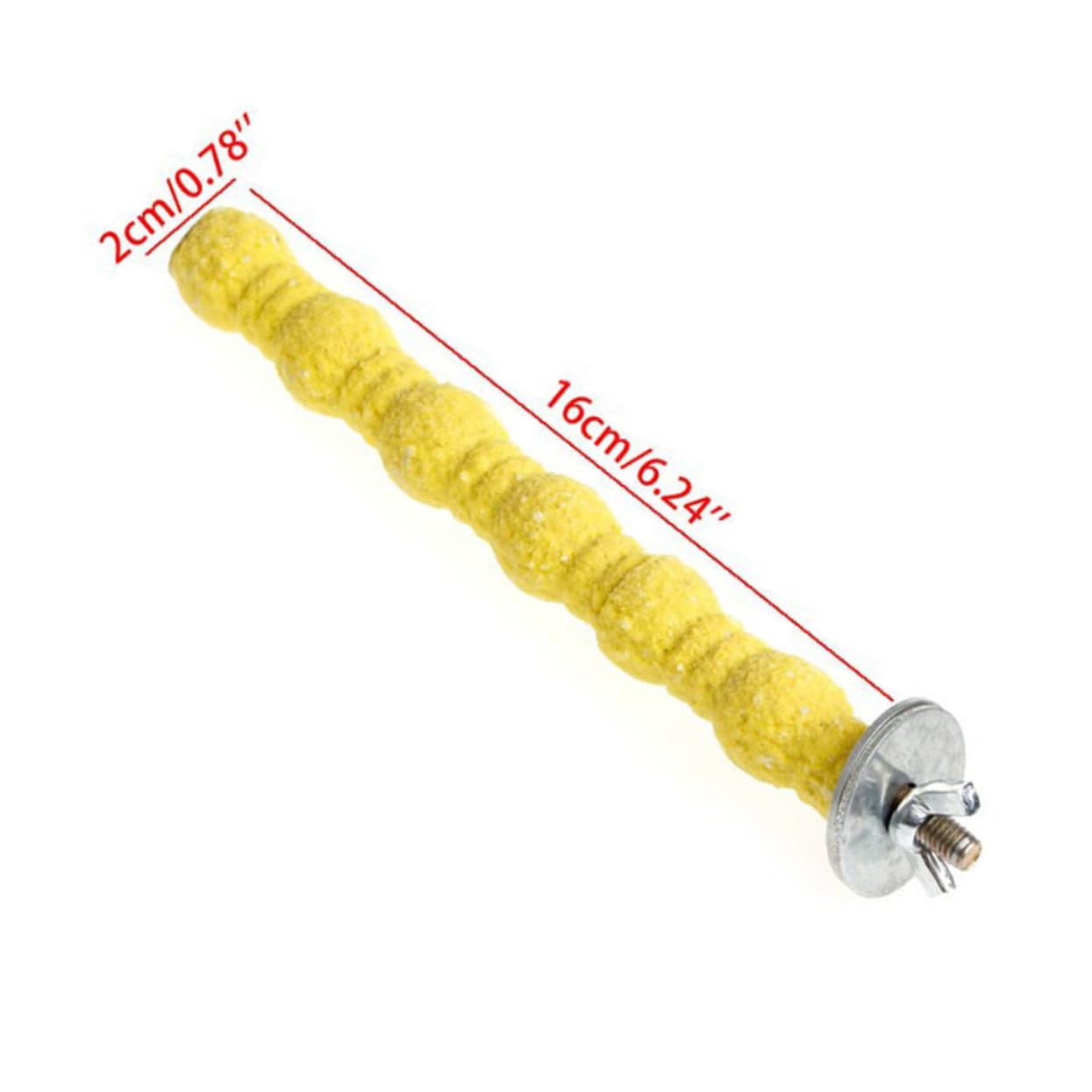 Mipcase Bird Cage Grinding Platform Parrot Play Stand Chewing Toys 25cm Random Perch Stand for Pet Birds