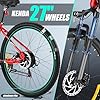 ANCHEER 27.5" Electric Mountain Bike, 750W Motor, 60 Mile Range, 48V/499Wh Removable Battery, LCD Display, Adult eBike, RED #2