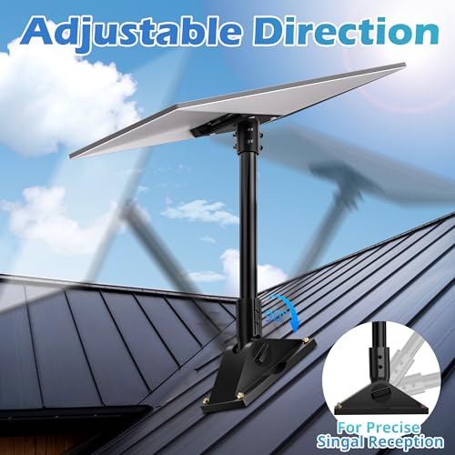 Image of UBeesize Starlink Gen 3 Mount, Starlink Pole Mount Kits for Standard 3 /4 /4X Satellite Dish, Adjustable Gen3 StarLink Roof Mounts with Pipe Adapter