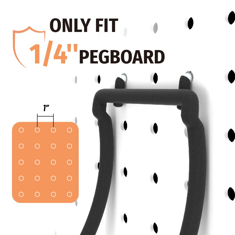 HUHOLE Heavy Duty Pegboard Drill Holder 10 Pack 2