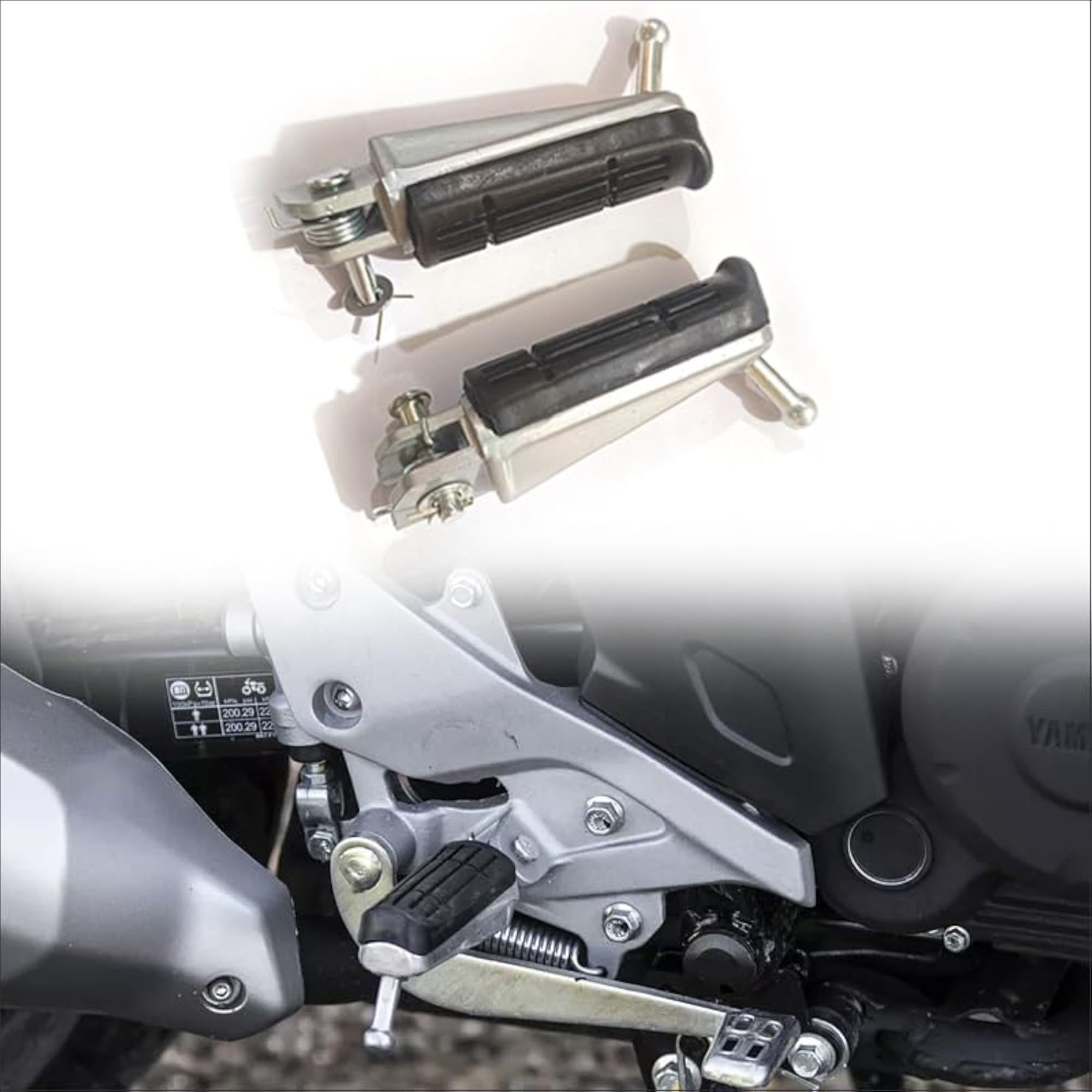 Front Foot Rest Compatible with Yamaha FZ, Set of 2
