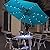 Blissun 9 ft Solar Umbrella 32 LED Lighted Patio Umbrella Table Market Umbrella with Tilt and Crank Outdoor Umbrella for Garden, Deck, Backyard, Pool and Beach (Cerulean)