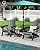 GREENVINES Folding-Adirondack-Chairs-Set-of-2 | HDPE Plastic | Fire Pit Chair | All Weather | Cup Holder | Black | for Deck Backyard Patio Outdoor Garden