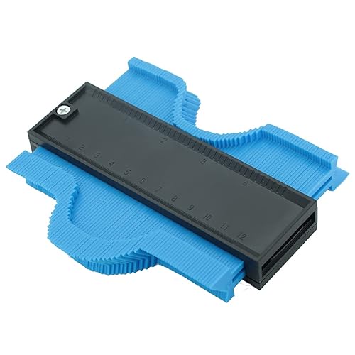 DEVMO Duplicador de medidor de contorno de 5 pulgadas de plástico de perfil de copia de calibre de borde que forma la regla de medida herramienta de