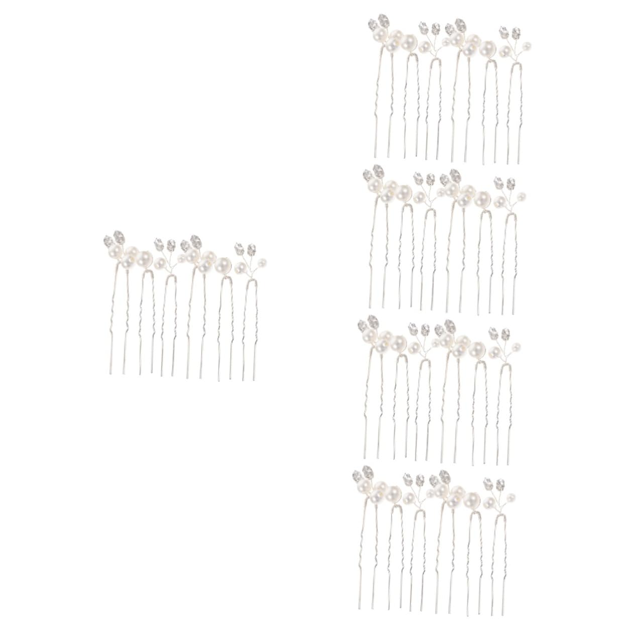 FRCOLOR 30pezzi Fermagli Per Shaped Con Strass e Perle Accessori Per Matrimonio Per Sposa e Damigelle Eleganti Decorazioni Per Acconciature Nuziali