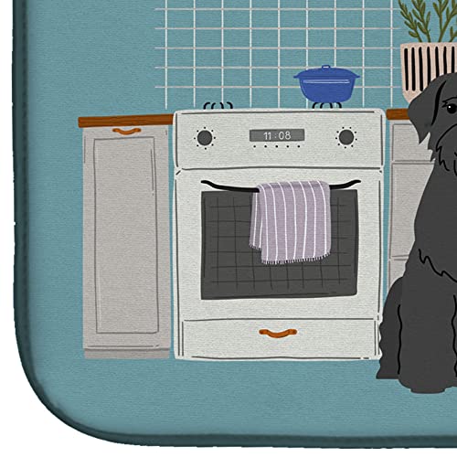 Caroline's Treasures CK7770DDM Giant Schnauzer Kitchen Scene Dish Drying Mat Stuoie Per Stoviglie, Poliestere, Multicolore - 4