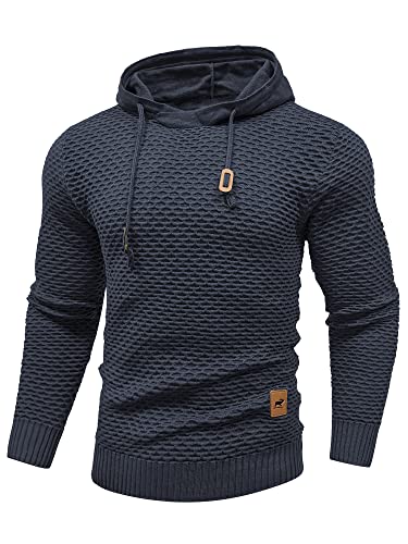 Image of HYPESTFIT Men's Hooded Sweatshirt, Regular Fit, Textured Fabric