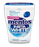 Mentos Gum Insta White Peppermint 1-er Packung Kaugummi-Dragees, zuckerfrei mit Pfefferminzgeschmack