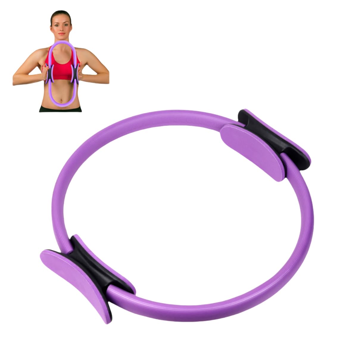 Pilates Kit 13 pcs, Better Pilates Essential Kit for Home Workouts, 12” Pilate Circle Yoga Ring, Pilates Ball, Resistance Bands, Pilates Socks, Pilates Sets for Women Gift (purple pilates ring)