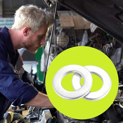 Image of 100PCS Oil Drain Plug Gasket,14mm Aluminum Engine Oil Plug Washer with Lasting Sealing,OEM#94109-14000 Crush Washer Oil Drain Plug Compatible with Honda Civic CRX Acura CL MDX (100PCS)