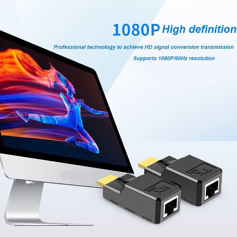Image of NEXSA HDMI Extender Over Cat5e Cat6 RJ45 Network Cable Repeater