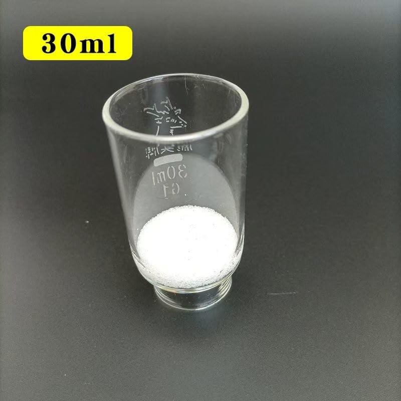 Crogiolo di sabbia in vetro trasparente da laboratorio, 30 ml, 40 ml, 50 ml, 60 ml, con filtro di dimensioni dei pori G1 G2 G3 G4 G5, per esperienza scolastica, 10 pezzi/lotto (30 ml G5)