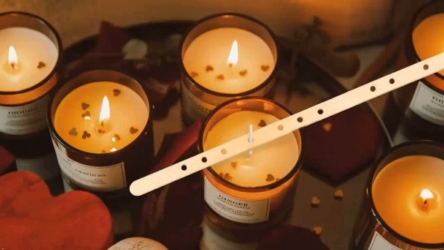 50 piezas de barras de mecha de madera para velas miniatura 7