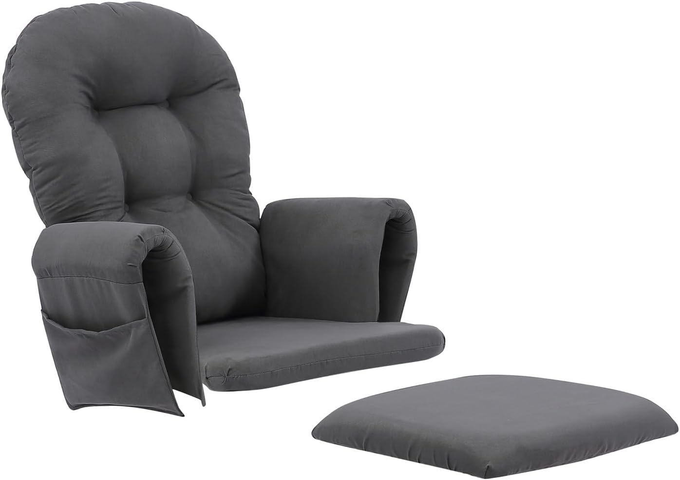 5Pcs Glider Rocker Cushions Set Velvet Glider Rocker Replacement