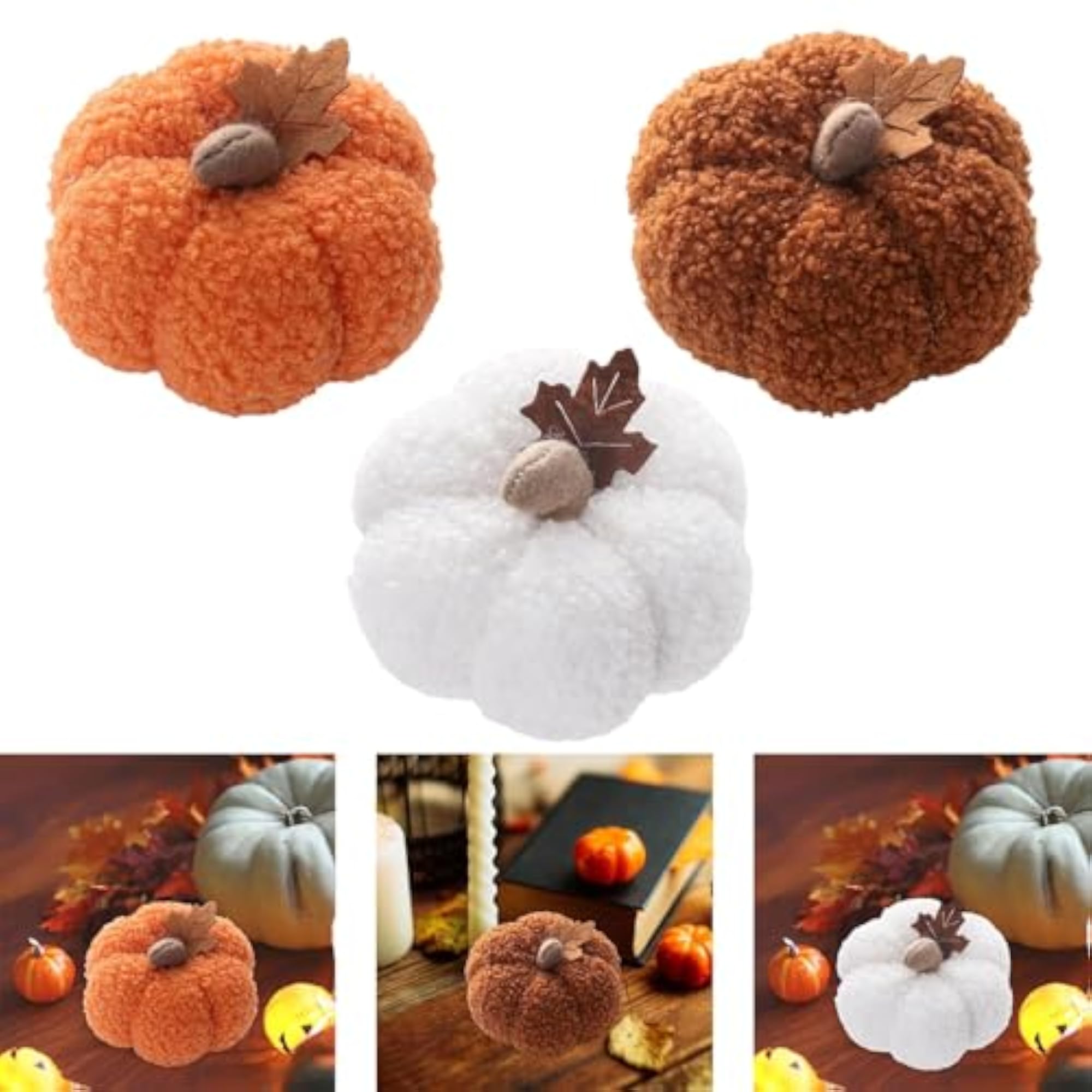 Artificial Pumpkin Decorative Realistic Faux Fruit