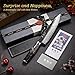 Japanese Chef Knife, 8 Inch Damascus Kitchen Knife with VG10 Steel Core, Professional Black Forged Kitchen Knives with Ergonomic Handle, Leather Sheath & Luxury Gift Box, Birthday Gifts for Men Women